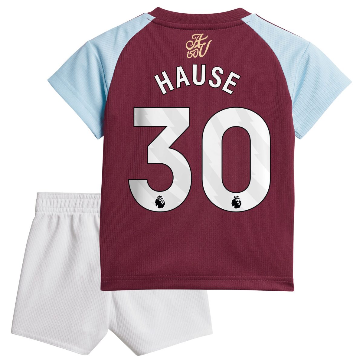 Aston Villa Jerseys - Official aston villa adidas home baby kit 2024-25 with hause 30 printing Collection for AVFC Fans