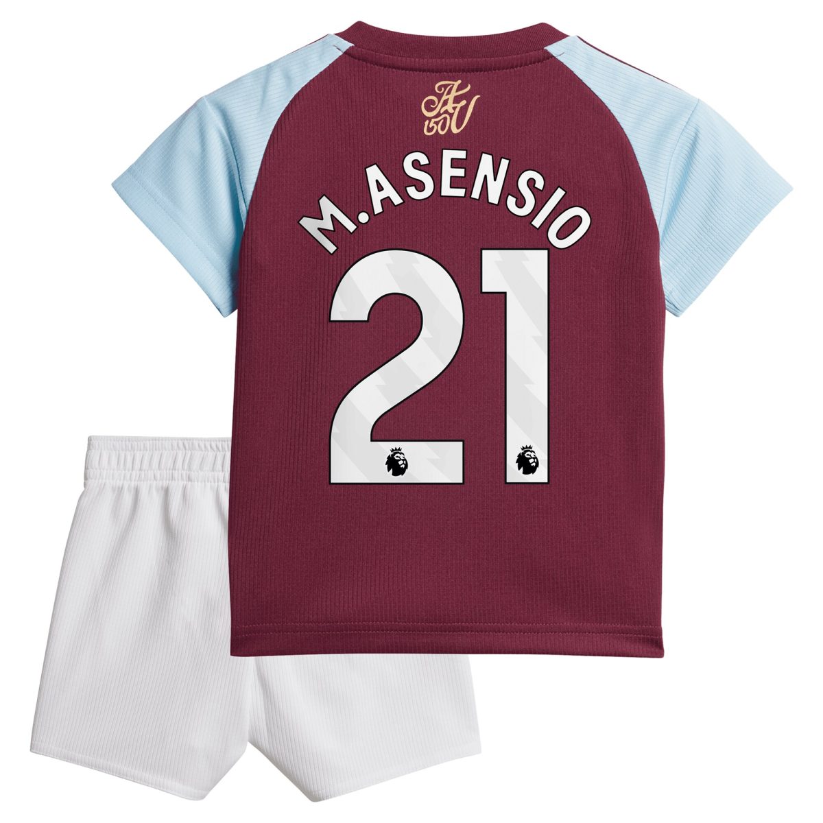 Aston Villa Jerseys - Official aston villa adidas home baby kit 2024-25 with m.asensio 21 printing Collection for AVFC Fans