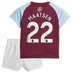 Aston Villa Jerseys - Official aston villa adidas home baby kit 2024-25 with maatsen 22 printing Collection for AVFC Fans