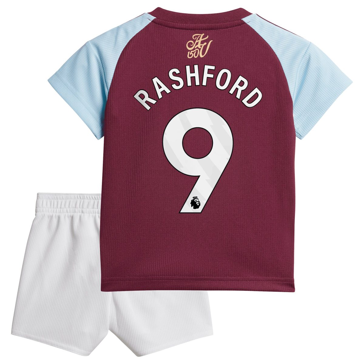 Aston Villa Jerseys - Official aston villa adidas home baby kit 2024-25 with rashford 9 printing Collection for AVFC Fans