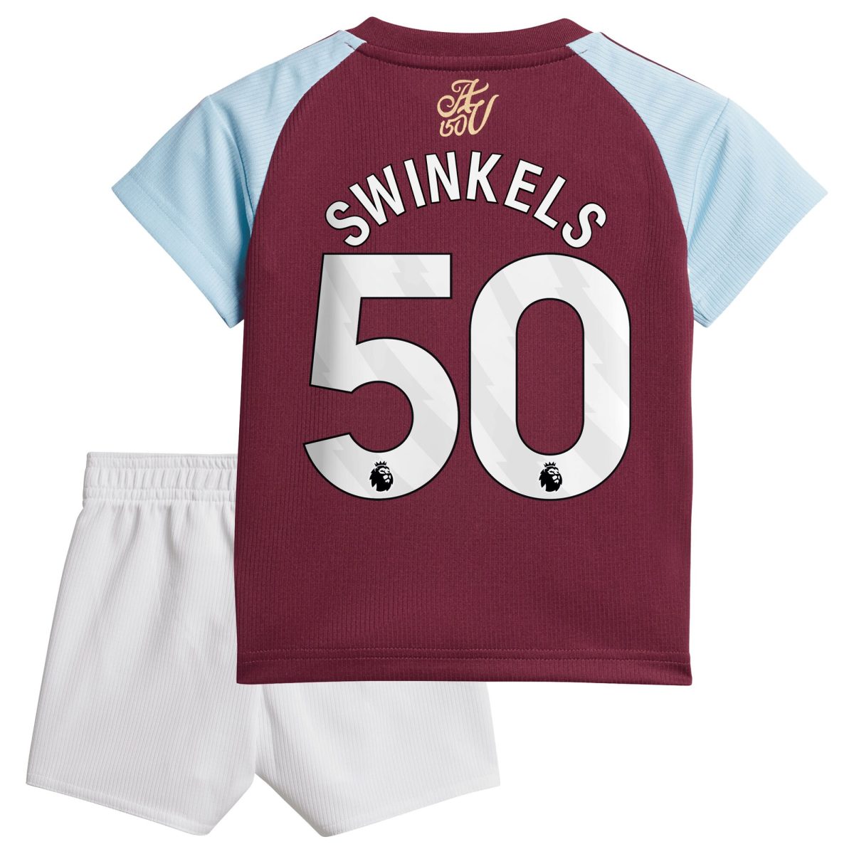 Aston Villa Jerseys - Official aston villa adidas home baby kit 2024-25 with swinkels 50 printing Collection for AVFC Fans