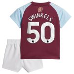 Aston Villa Jerseys - Official aston villa adidas home baby kit 2024-25 with swinkels 50 printing Collection for AVFC Fans
