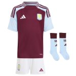 Aston Villa Jerseys - Official aston villa adidas home mini kit 2024-25 with custom printing Collection for AVFC Fans