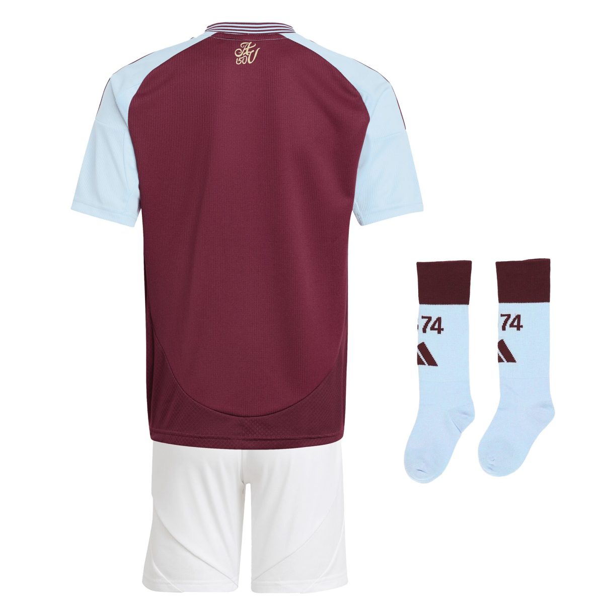 Aston Villa Jerseys - Official aston villa adidas home mini kit 2024-25 with custom printing Collection for AVFC Fans