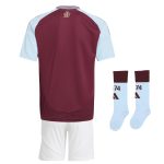Aston Villa Jerseys - Official aston villa adidas home mini kit 2024-25 with custom printing Collection for AVFC Fans
