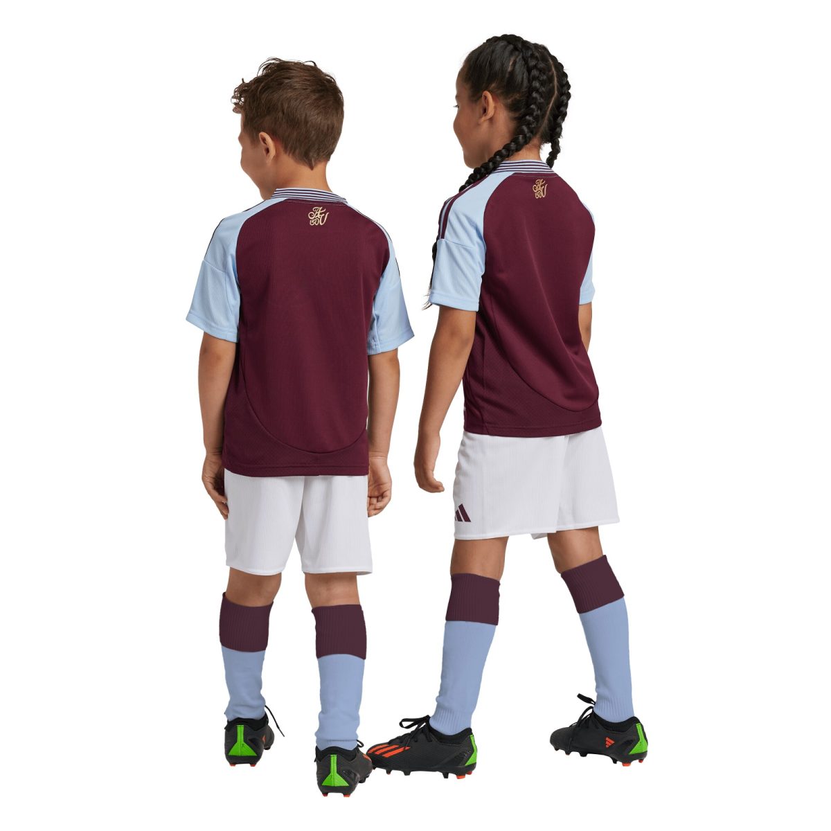 Aston Villa Jerseys - Official aston villa adidas home mini kit 2024-25 with custom printing Collection for AVFC Fans