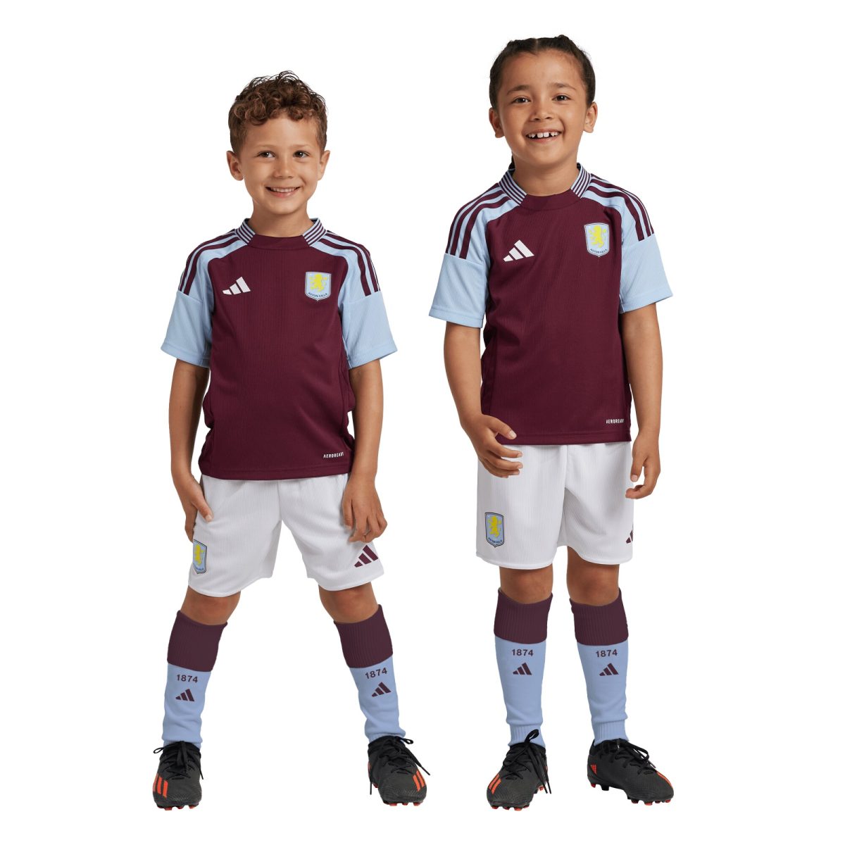 Aston Villa Jerseys - Official aston villa adidas home mini kit 2024-25 with custom printing Collection for AVFC Fans
