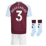 Aston Villa Jerseys - Official aston villa adidas home mini kit 2024-25 with diego carlos 3 printing Collection for AVFC Fans