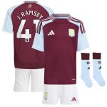 Aston Villa Jerseys - Official aston villa adidas home mini kit 2024-25 with j. ramsey 41 printing Collection for AVFC Fans