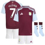 Aston Villa Jerseys - Official aston villa adidas home mini kit 2024-25 with mcginn 7 printing Collection for AVFC Fans