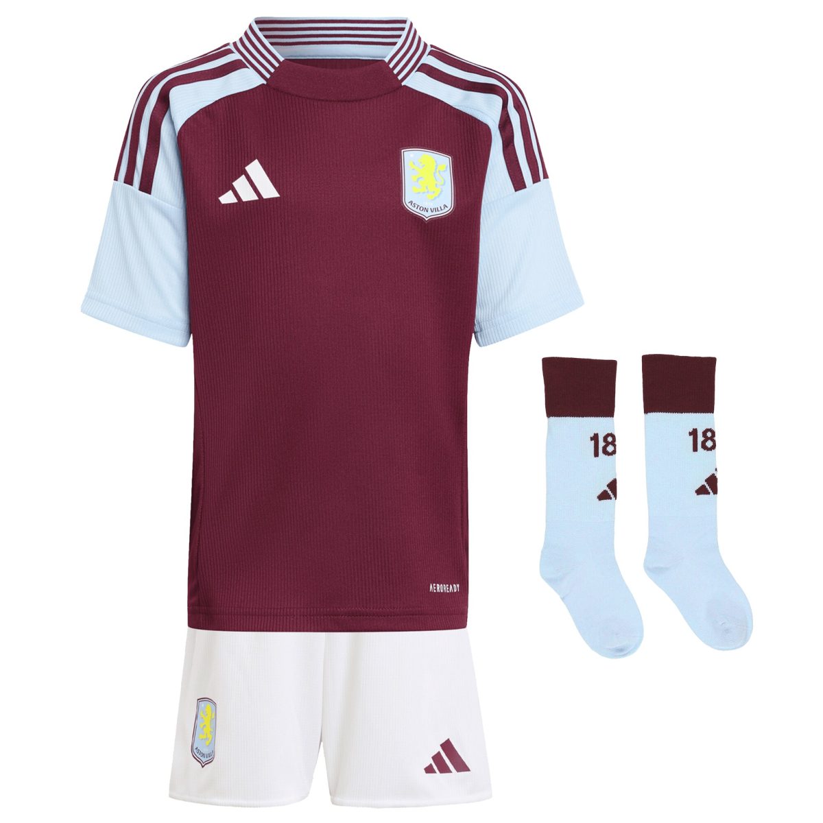 Aston Villa Jerseys - Official aston villa adidas home mini kit 2024-25 with mcginn 7 printing Collection for AVFC Fans