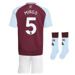 Aston Villa Jerseys - Official aston villa adidas home mini kit 2024-25 with mings 5 printing Collection for AVFC Fans