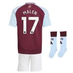 Aston Villa Jerseys - Official aston villa adidas home mini kit 2024-26 with malen 17 printing Collection for AVFC Fans