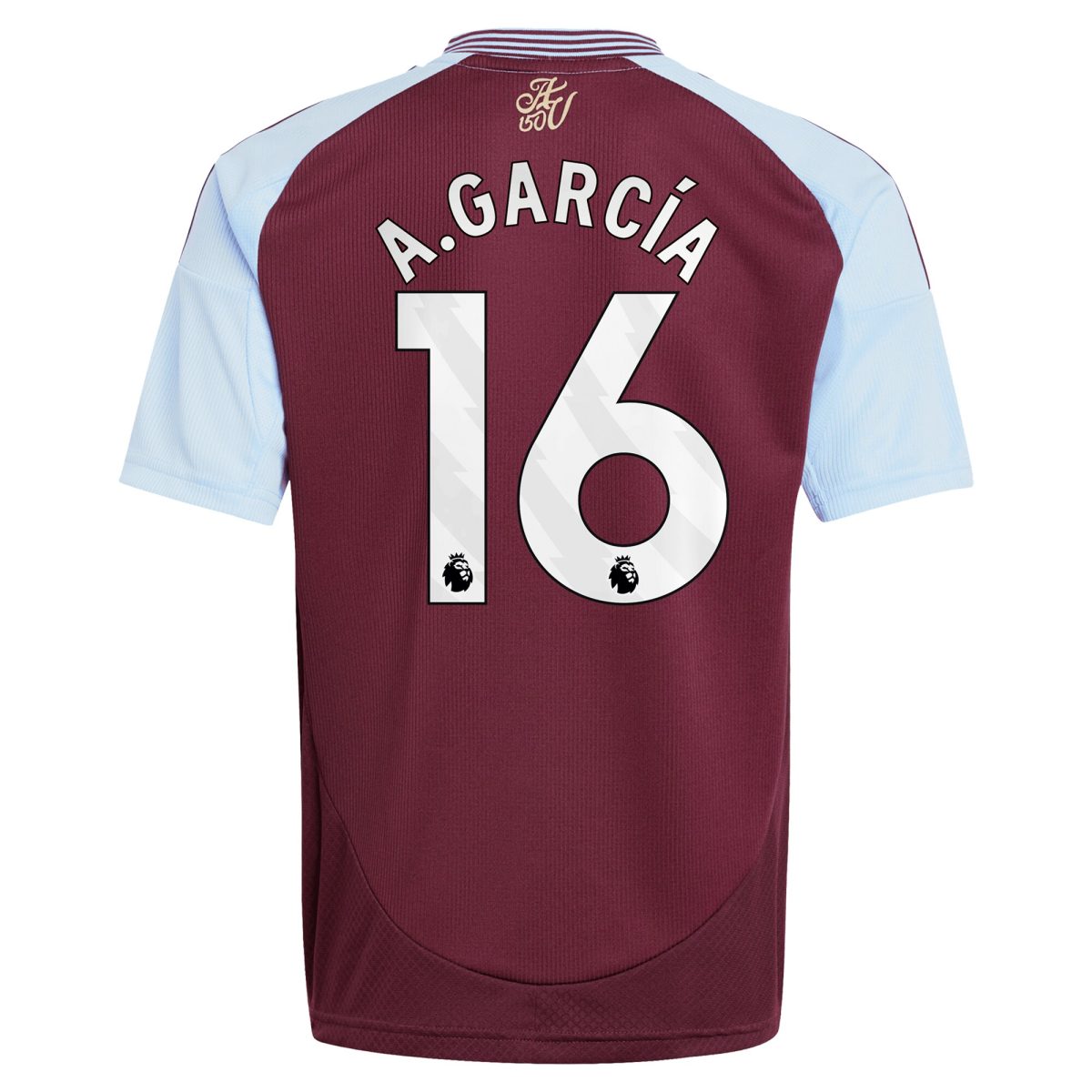 Aston Villa Jerseys - Official aston villa adidas home shirt 2024-25 – kids with a.garcía 16 printing Collection for AVFC Fans