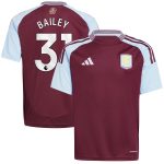 Aston Villa Jerseys - Official aston villa adidas home shirt 2024-25 – kids with bailey 31 printing Collection for AVFC Fans