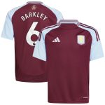 Aston Villa Jerseys - Official aston villa adidas home shirt 2024-25 – kids with barkley 6 printing Collection for AVFC Fans