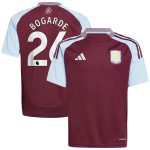 Aston Villa Jerseys - Official aston villa adidas home shirt 2024-25 – kids with bogarde 26 printing Collection for AVFC Fans