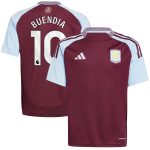 Aston Villa Jerseys - Official aston villa adidas home shirt 2024-25 – kids with buendia 10 printing Collection for AVFC Fans