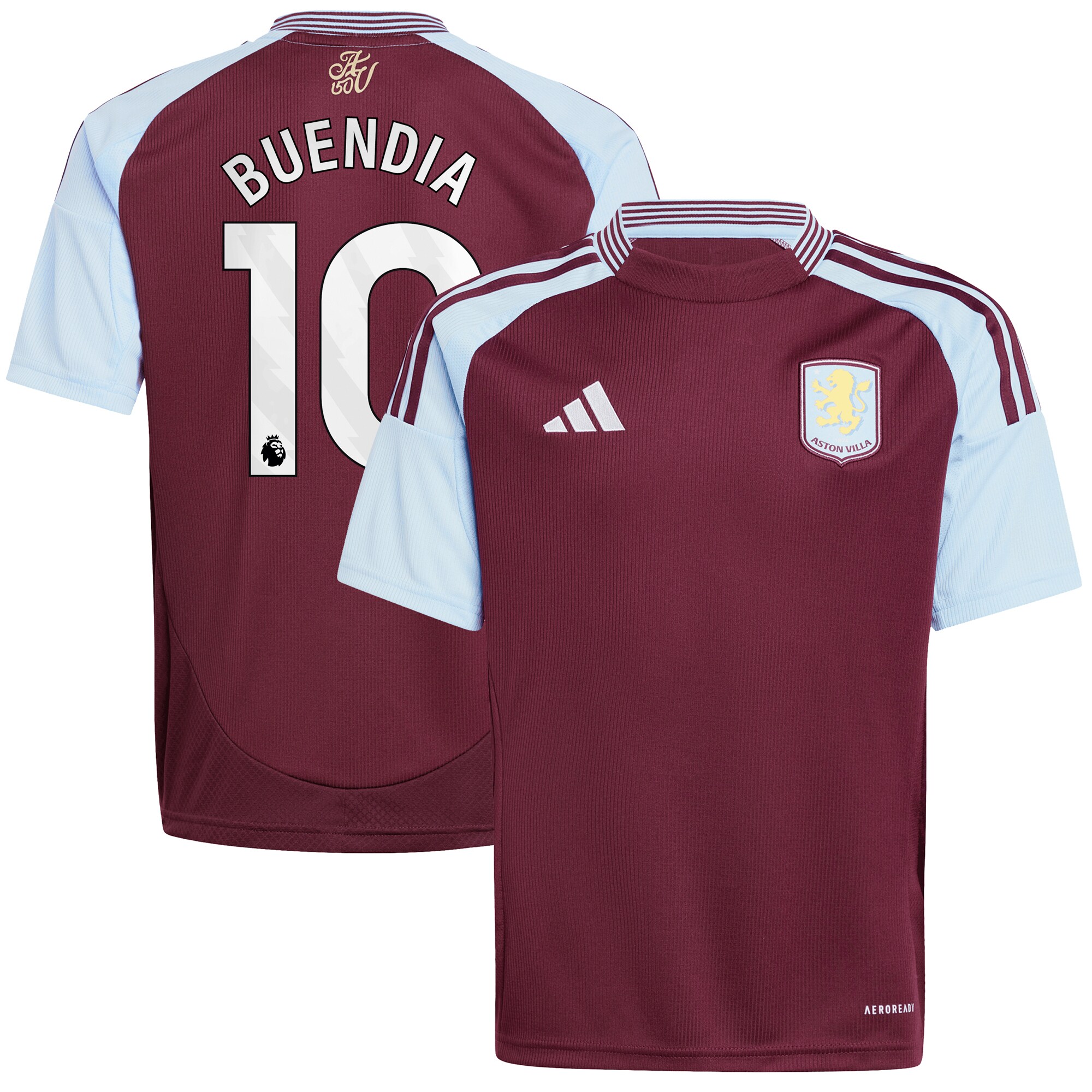 Aston Villa Jerseys - Official aston villa adidas home shirt 2024-25 – kids with buendia 10 printing Collection for AVFC Fans