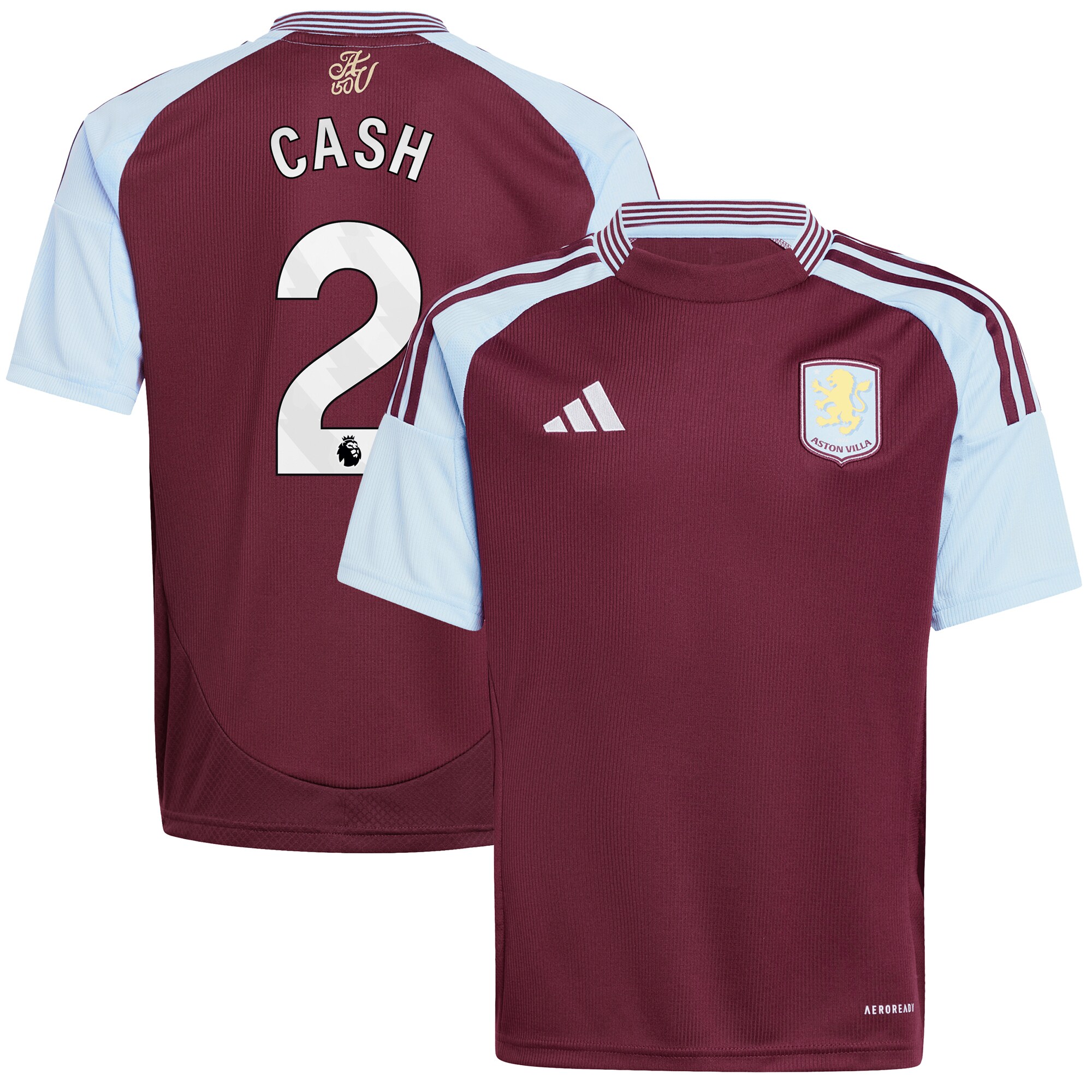 Aston Villa Jerseys - Official aston villa adidas home shirt 2024-25 – kids with cash 2 printing Collection for AVFC Fans