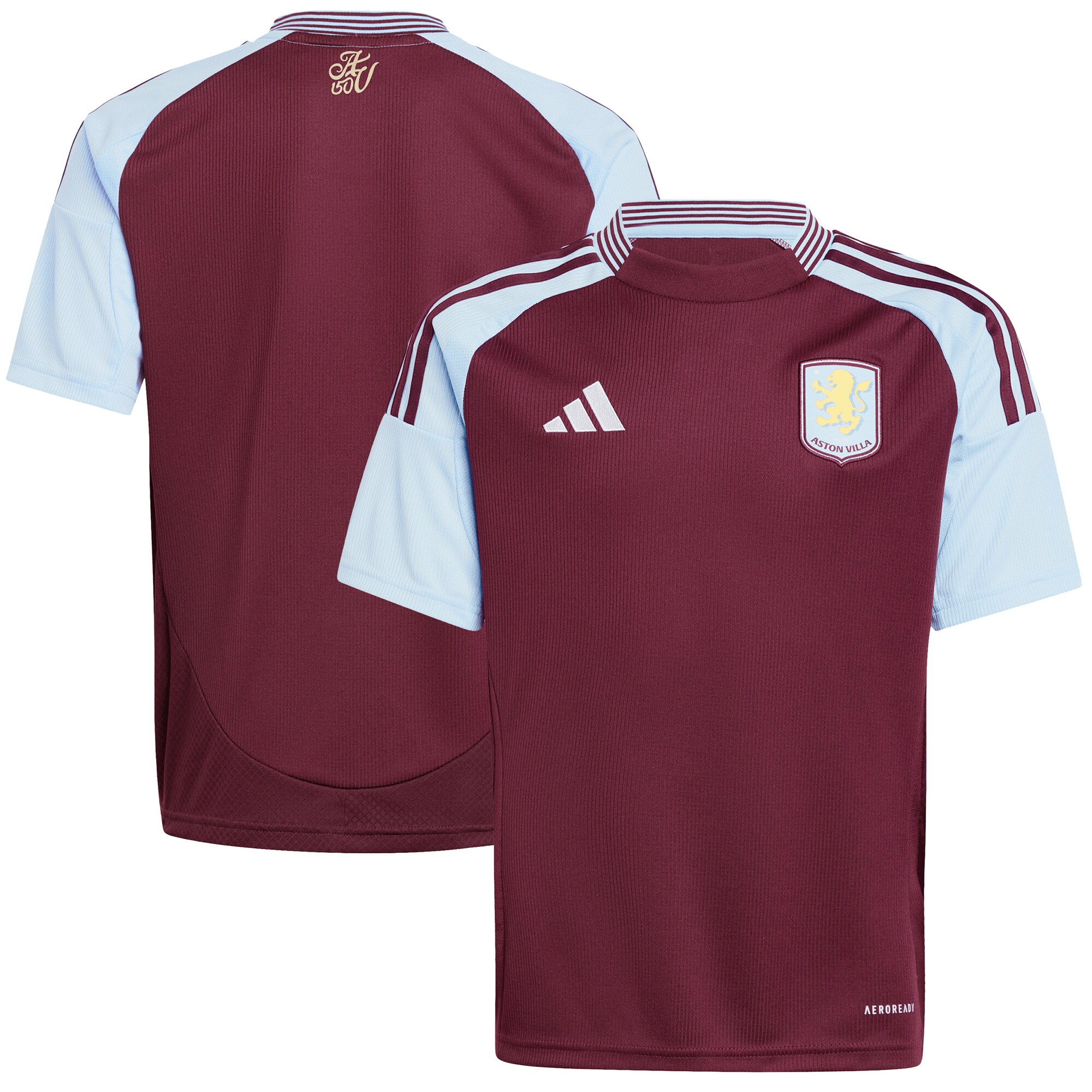 Aston Villa Jerseys - Official aston villa adidas home shirt 2024-25 – kids with custom printing Collection for AVFC Fans