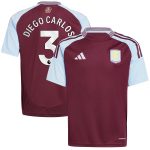 Aston Villa Jerseys - Official aston villa adidas home shirt 2024-25 – kids with diego carlos 3 printing Collection for AVFC Fans