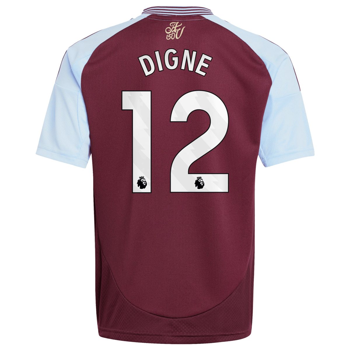 Aston Villa Jerseys - Official aston villa adidas home shirt 2024-25 – kids with digne 12 printing Collection for AVFC Fans