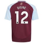 Aston Villa Jerseys - Official aston villa adidas home shirt 2024-25 – kids with digne 12 printing Collection for AVFC Fans