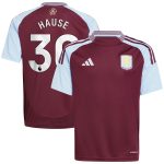 Aston Villa Jerseys - Official aston villa adidas home shirt 2024-25 – kids with hause 30 printing Collection for AVFC Fans