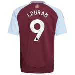Aston Villa Jerseys - Official aston villa adidas home shirt 2024-25 – kids with j.duran 9 printing Collection for AVFC Fans