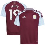 Aston Villa Jerseys - Official aston villa adidas home shirt 2024-25 – kids with jaden 19 printing Collection for AVFC Fans