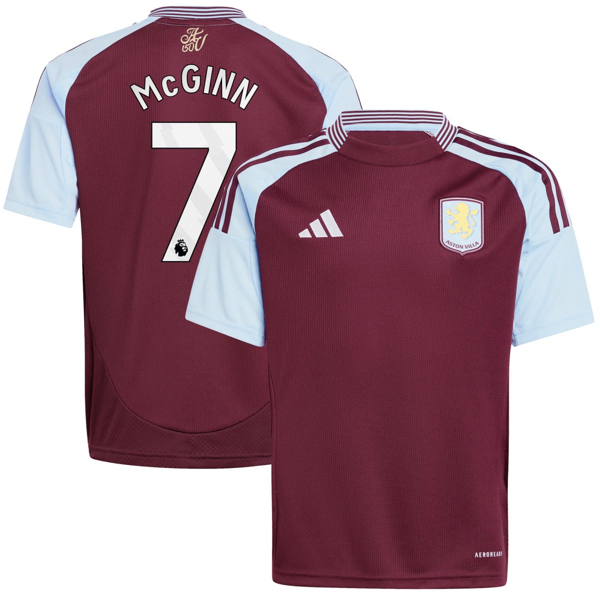 Aston Villa Jerseys - Official aston villa adidas home shirt 2024-25 – kids with john mcginn 7 printing Collection for AVFC Fans