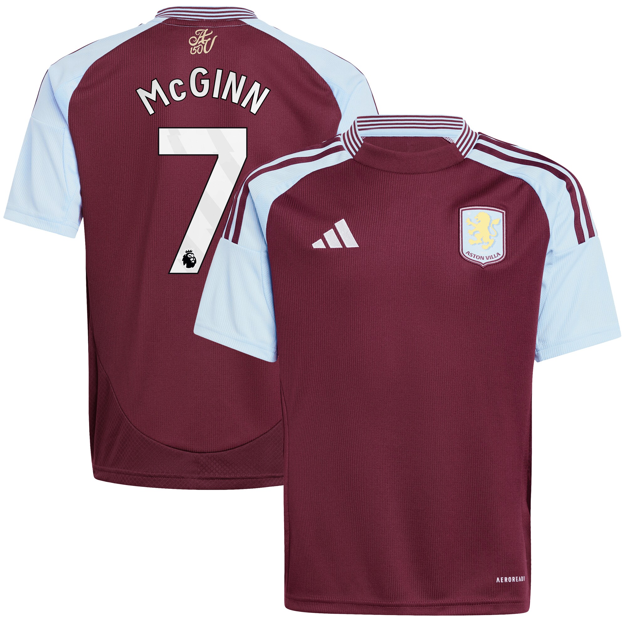 Aston Villa Jerseys - Official aston villa adidas home shirt 2024-25 – kids with john mcginn 7 printing Collection for AVFC Fans
