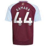 Aston Villa Jerseys - Official aston villa adidas home shirt 2024-25 – kids with kamara 44 printing Collection for AVFC Fans