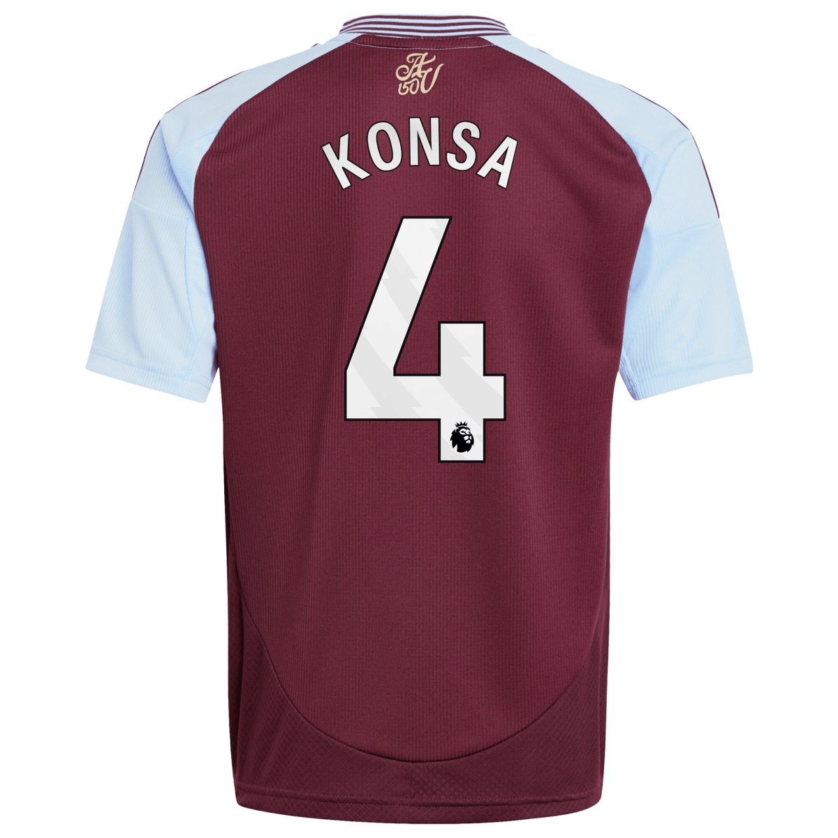 Aston Villa Jerseys - Official aston villa adidas home shirt 2024-25 – kids with konsa 4 printing Collection for AVFC Fans