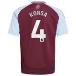 Aston Villa Jerseys - Official aston villa adidas home shirt 2024-25 – kids with konsa 4 printing Collection for AVFC Fans