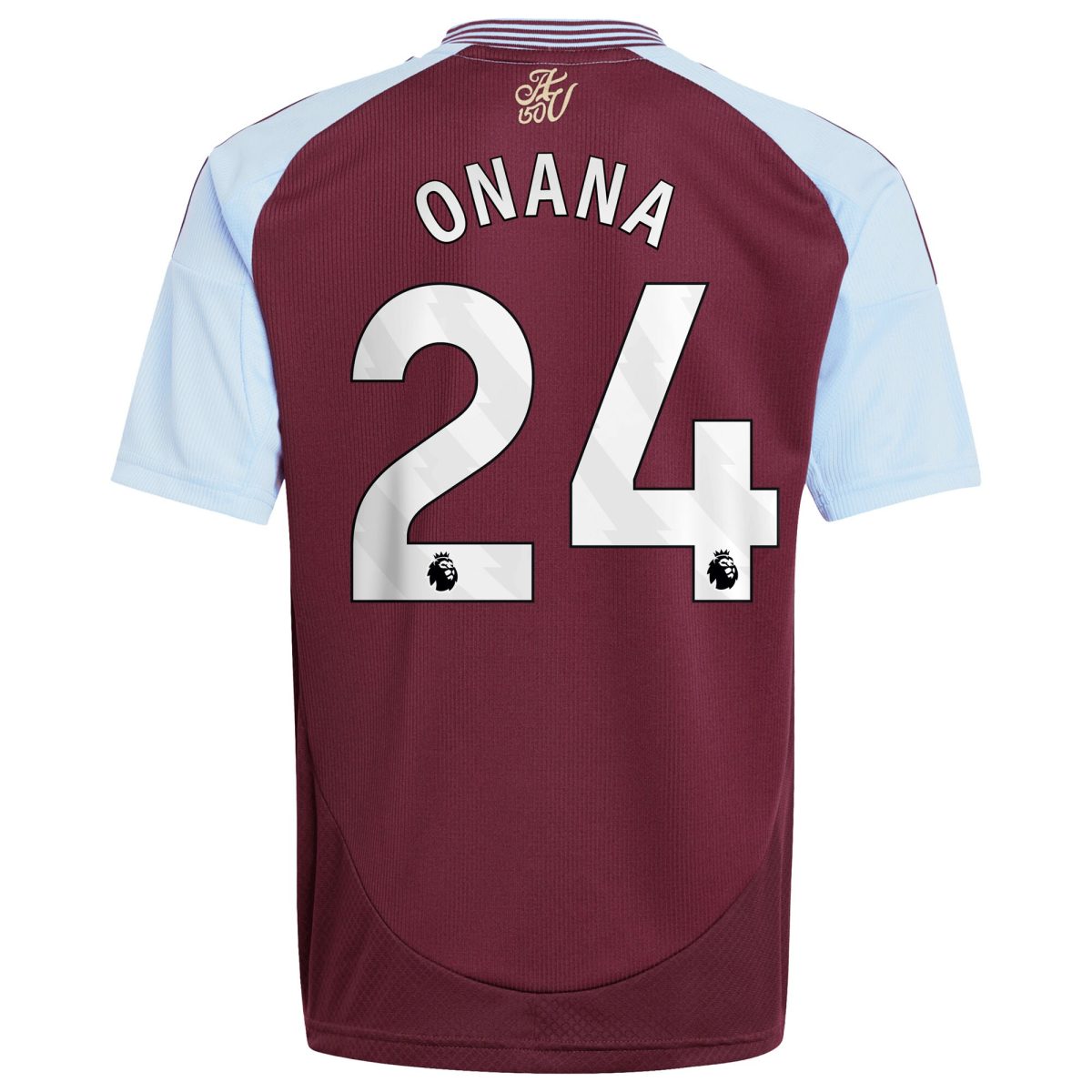 Aston Villa Jerseys - Official aston villa adidas home shirt 2024-25 – kids with onana 24 printing Collection for AVFC Fans