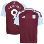 Aston Villa Jerseys - Official aston villa adidas home shirt 2024-25 – kids with rashford 9 printing Collection for AVFC Fans