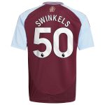 Aston Villa Jerseys - Official aston villa adidas home shirt 2024-25 – kids with swinkels 50 printing Collection for AVFC Fans