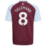 Aston Villa Jerseys - Official aston villa adidas home shirt 2024-25 – kids with tielemans 8 printing Collection for AVFC Fans