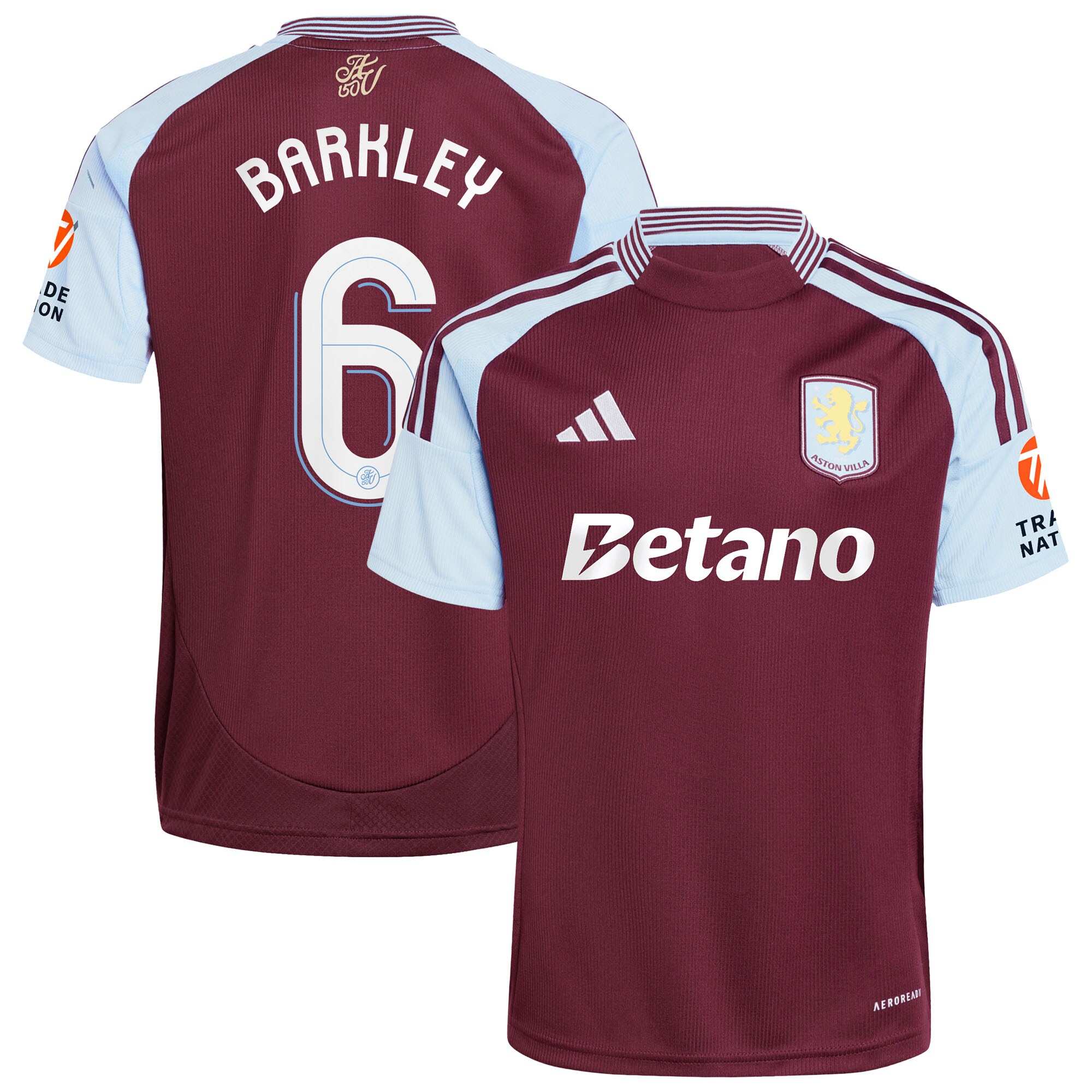 Aston Villa Jerseys - Official aston villa adidas home shirt 2024-25 with barkley 6 cup printing Collection for AVFC Fans