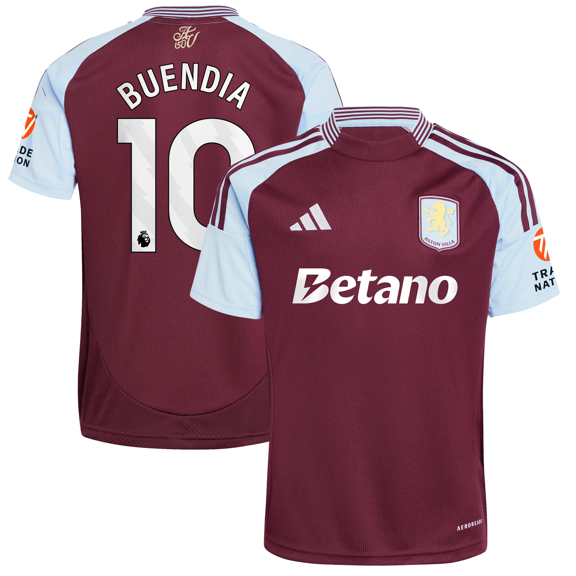 Aston Villa Jerseys - Official aston villa adidas home shirt 2024-25 with buendia 10 printing Collection for AVFC Fans