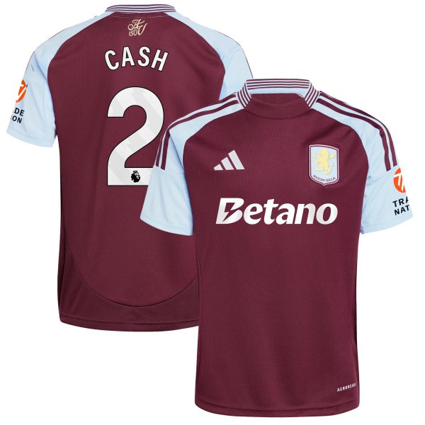 Aston Villa Jerseys - Official aston villa adidas home shirt 2024-25 with cash 2 printing Collection for AVFC Fans