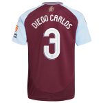 Aston Villa Jerseys - Official aston villa adidas home shirt 2024-25 with diego carlos 3 cup printing Collection for AVFC Fans
