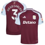Aston Villa Jerseys - Official aston villa adidas home shirt 2024-25 with diego carlos 3 printing Collection for AVFC Fans