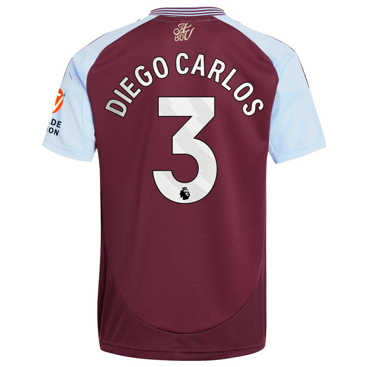 Aston Villa Jerseys - Official aston villa adidas home shirt 2024-25 with diego carlos 3 printing Collection for AVFC Fans