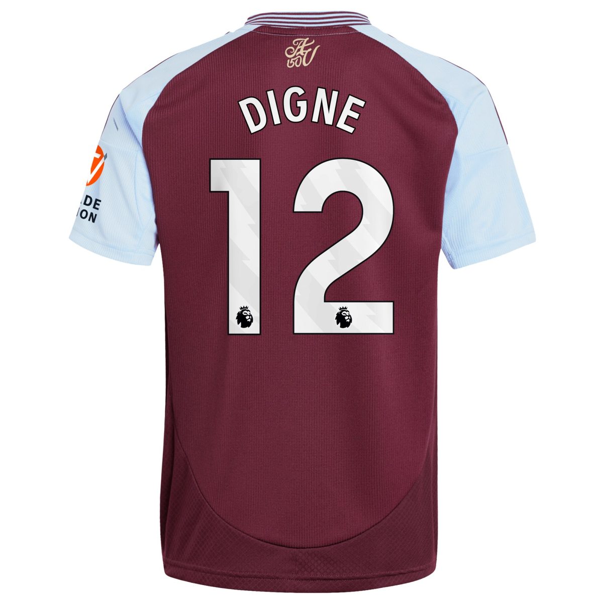 Aston Villa Jerseys - Official aston villa adidas home shirt 2024-25 with digne 12 printing Collection for AVFC Fans