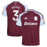 Aston Villa Jerseys - Official aston villa adidas home shirt 2024-25 with disasi 3 printing Collection for AVFC Fans