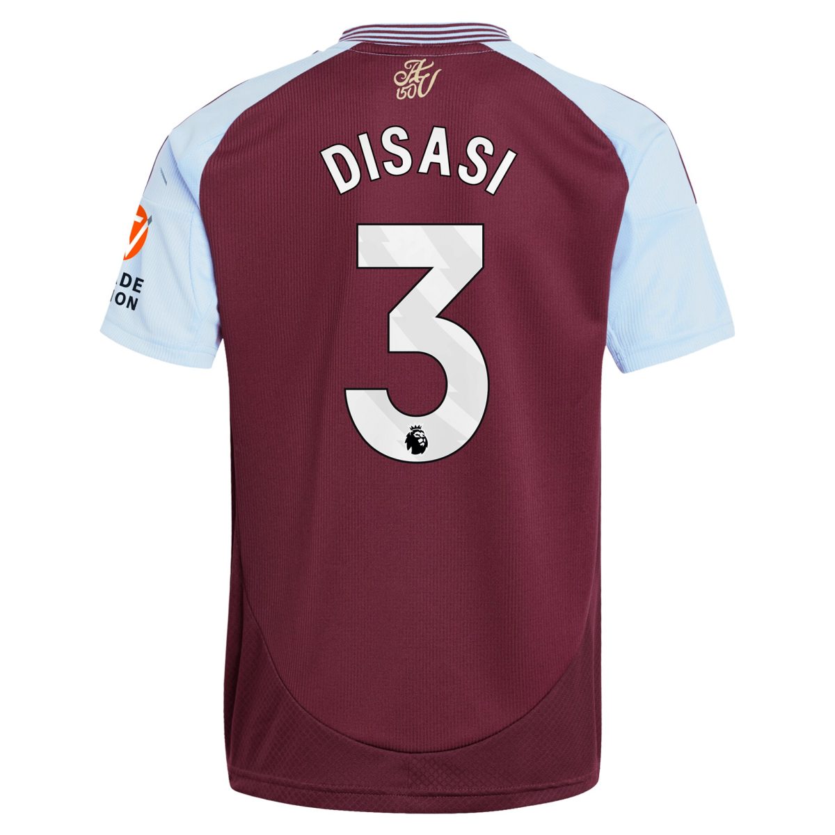 Aston Villa Jerseys - Official aston villa adidas home shirt 2024-25 with disasi 3 printing Collection for AVFC Fans