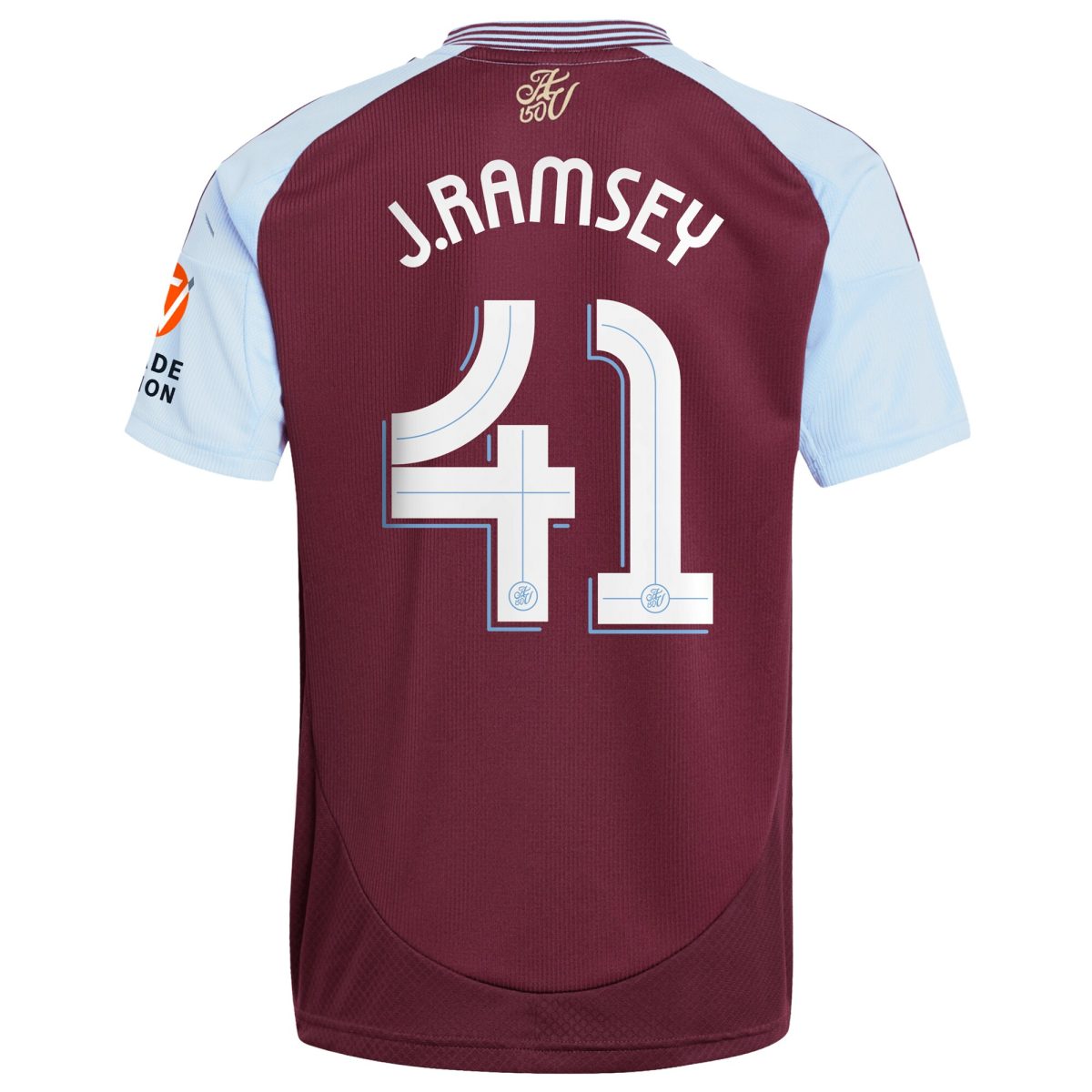 Aston Villa Jerseys - Official aston villa adidas home shirt 2024-25 with j. ramsey 41 cup printing Collection for AVFC Fans